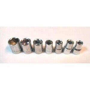Socket Set 12 piece SAE 1/4" Drive, 6 point sizes 1/4-1/2"
